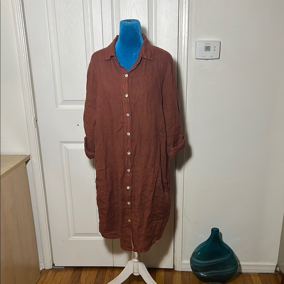 Meo Meli Linen Rust Button-Up Shirt Dress Women's Medium is available for  purchase on au PAY Market - Imported Goods Online Store Co.Ltd. | au PAY  Market - Online Shopping Site